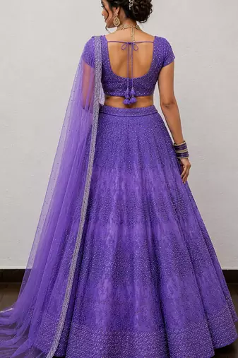 Glamorous Lehenga Choli with Zari Embroidery