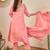 Floral embroidered cotton silk v neck kurta trouser & dupatta