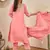 Floral embroidered cotton silk v neck kurta trouser & dupatta