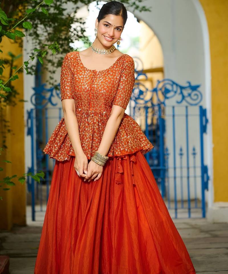 Premium Designer Fendy Readymade Lehenga Choli Set for Women – Sequins Embroidered Party Wear