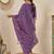 Floral embroidered cotton silk v neck kurta trouser & dupatta