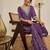 Floral embroidered cotton silk v neck kurta trouser & dupatta