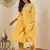 Floral embroidered cotton silk v neck kurta trouser & dupatta