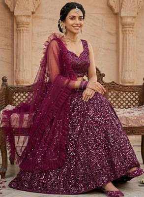 Velvet Sequence Lehenga choli Set 2