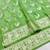 Light green zari woven banarasi silk blend saree with blouse piece