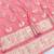 Pink zari woven banarasi silk blend saree with blouse piece
