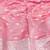Pink zari woven banarasi silk blend saree with blouse piece