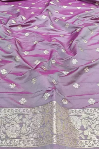 Wine zari woven silk blend saree with blouse piece