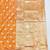 Orange zari woven banarasi silk blend saree with blouse piece