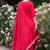 Floral embroidered cotton silk v neck kurta trouser & dupatta