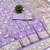 Purple zari woven banarasi silk blend saree with blouse piece