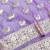 Purple zari woven banarasi silk blend saree with blouse piece