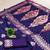Purple zari woven banarasi silk blend saree with blouse piece