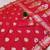 Rani zari woven banarasi silk blend saree with blouse piece
