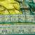 Lime zari woven banarasi silk blend saree with blouse piece