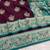 Wine zari woven banarasi silk blend saree with blouse piece