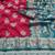 Pink zari woven banarasi silk blend saree with blouse piece