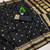 Black zari woven banarasi silk blend saree with blouse piece