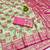 Pista zari woven patola banarasi silk blend festive saree with blouse piece