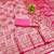 Pink zari woven patola banarasi silk blend festive saree with blouse piece