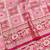 Pink zari woven patola banarasi silk blend festive saree with blouse piece