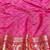 Pink zari woven patola banarasi silk blend festive saree with blouse piece