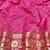 Cream zari woven patola banarasi silk blend festive saree with blouse piece
