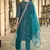 Floral embroidered muslin round neck kurta trouser & dupatta