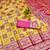 Gold zari woven patola banarasi silk blend festive saree with blouse piece