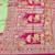 Light green zari woven banarasi silk blend saree with blouse piece