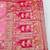 Pink zari woven banarasi silk blend saree with blouse piece