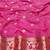 Pink zari woven banarasi silk blend saree with blouse piece