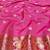 Cream zari woven banarasi silk blend saree with blouse piece