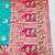 Blue zari woven banarasi silk blend saree with blouse piece