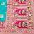 Blue zari woven banarasi silk blend saree with blouse piece