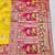 Gold zari woven banarasi silk blend saree with blouse piece