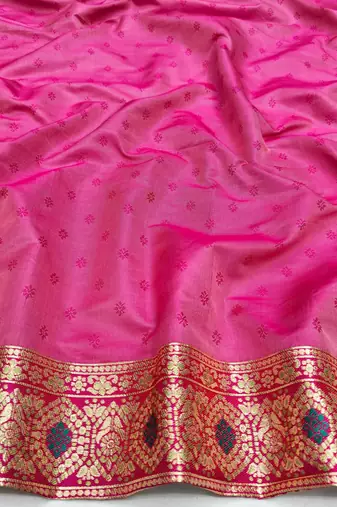 Pista zari woven patola silk blend festive saree with blouse piece