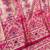 Pink zari woven patola banarasi silk blend festive saree with blouse piece