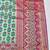 Blue zari woven patola banarasi silk blend festive saree with blouse piece