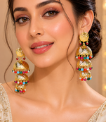 Triple Layer Punjabi Style Jhumkas