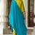Floral embroidered muslin v neck kurta trouser & dupatta
