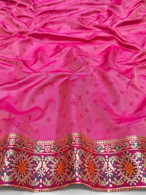 Blue zari woven patola silk blend festive saree with blouse piece 4