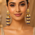 Gold tone three stage jhumkas
