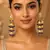 Gold tone three stage jhumkas