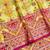 Gold zari woven patola banarasi silk blend festive saree with blouse piece