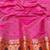 Gold zari woven patola banarasi silk blend festive saree with blouse piece