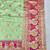 Light green zari woven banarasi silk blend saree with blouse piece