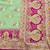 Light green zari woven banarasi silk blend saree with blouse piece