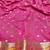 Pink zari woven banarasi silk blend saree with blouse piece