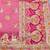 Pink zari woven banarasi silk blend saree with blouse piece